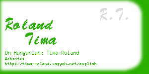 roland tima business card